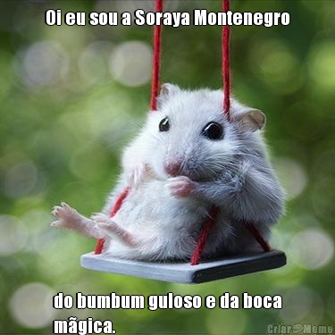 Oi eu sou a Soraya Montenegro do bumbum guloso e da boca
m�gica.