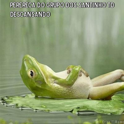 perereca do grupo dos santinho td
descansando 