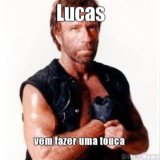 Lucas vem fazer uma touca