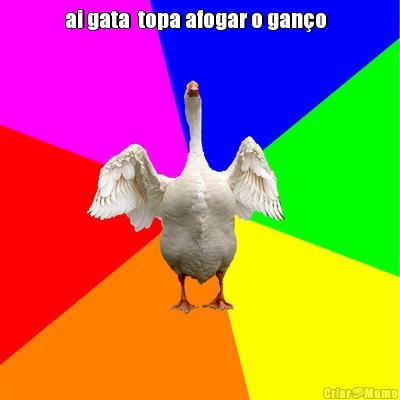ai gata  topa afogar o gan�o   