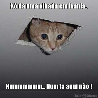 X� da uma olhada em Ivania.. Hummmmmm... Num ta aqui n�o !