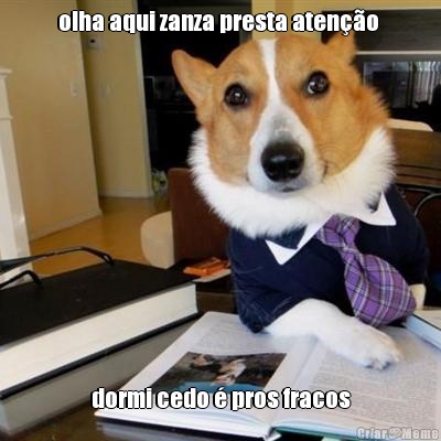 olha aqui zanza presta aten��o  dormi cedo � pros fracos