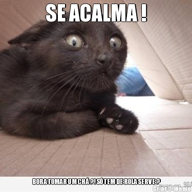 SE ACALMA ! BORA TOMAR UM CH� ?! S� TEM DE ROLA SERVE ?