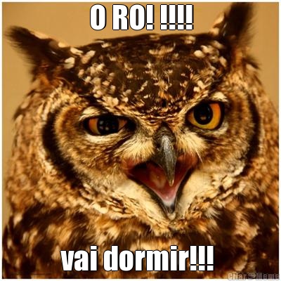O RO! !!!! vai dormir!!! 