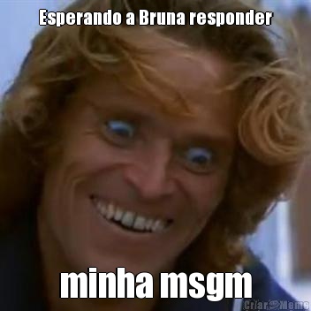Esperando a Bruna responder minha msgm