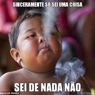 SINCERAMENTE S� SEI UMA COISA SEI DE NADA N�O