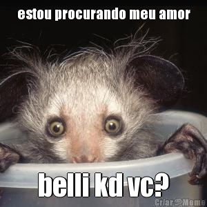estou procurando meu amor belli kd vc?