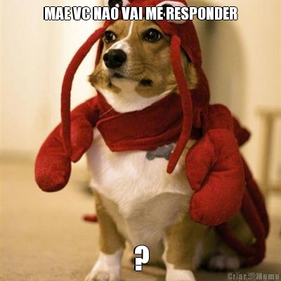 MAE VC NAO VAI ME RESPONDER ?