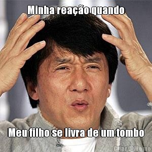 Minha rea��o quando Meu filho se livra de um tombo