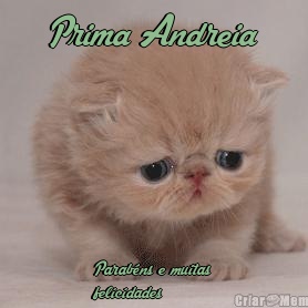 Prima Andreia Parab�ns e muitas
felicidades