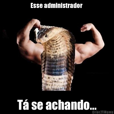 Esse administrador  T� se achando...