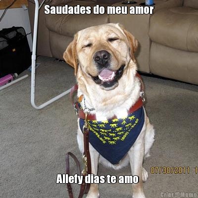 Saudades do meu amor Allefy dias te amo 