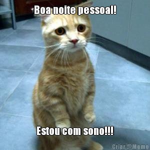 Boa noite pessoal! Estou com sono!!!