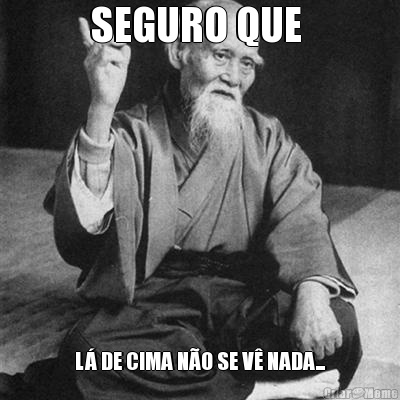 SEGURO QUE  L� DE CIMA N�O SE V� NADA...
