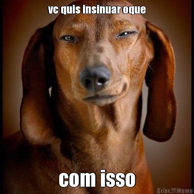 vc quis insinuar oque com isso