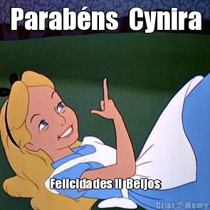 Parab�ns  Cynira Felicidades !!  Beijos