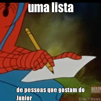 uma lista de pessoas que gostam do
Junior