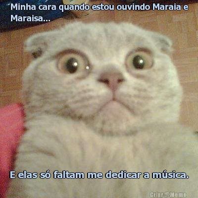 Minha cara quando estou ouvindo Maraia e
Maraisa... E elas s� faltam me dedicar a m�sica.