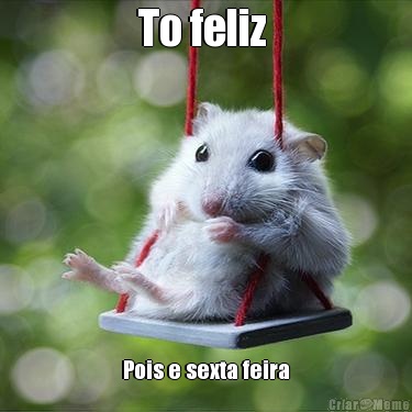 To feliz  Pois e sexta feira