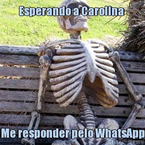 Esperando a Carolina  Me responder pelo WhatsApp