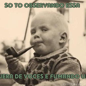SO TO OBSERVANDO ESSA  ZUERA DE VOCES E FUMANDO UM 