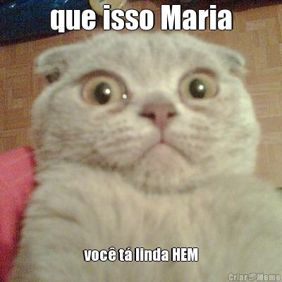 que isso Maria voc� t� linda HEM