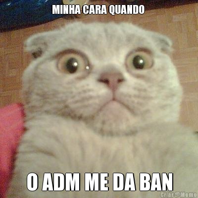 MINHA CARA QUANDO  O ADM ME DA BAN