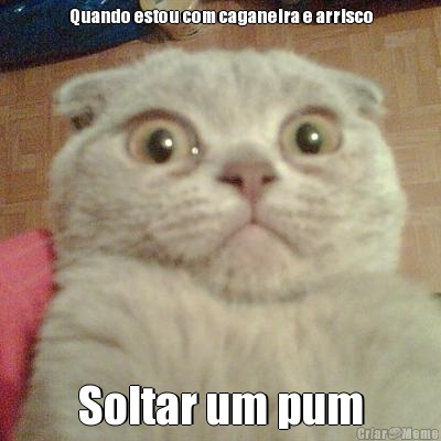 Quando estou com caganeira e arrisco Soltar um pum