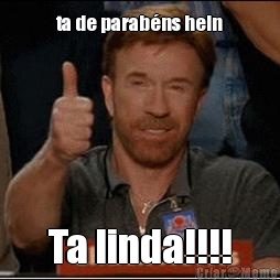ta de parab�ns hein Ta linda!!!!