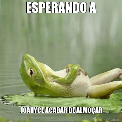 ESPERANDO A  JOANYCE ACABAR DE ALMO�AR