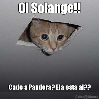 Oi Solange!! Cade a Pandora? Ela esta ai??