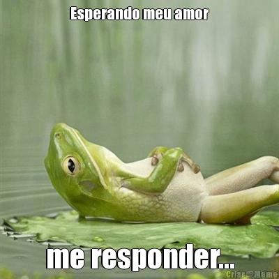 Esperando meu amor me responder...