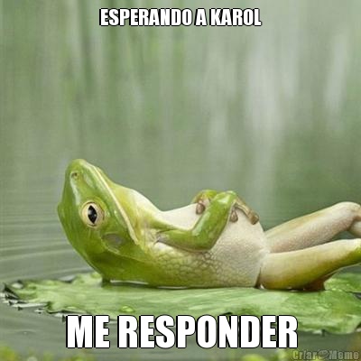 ESPERANDO A KAROL ME RESPONDER