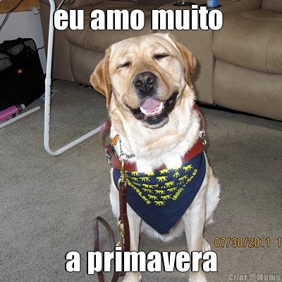 eu amo muito  a primavera