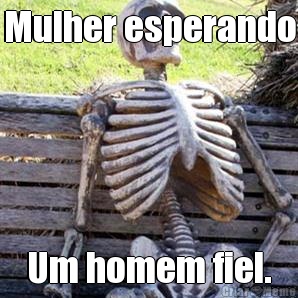 Mulher esperando Um homem fiel.