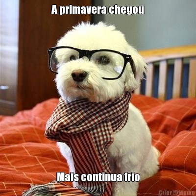 A primavera chegou Mais continua frio