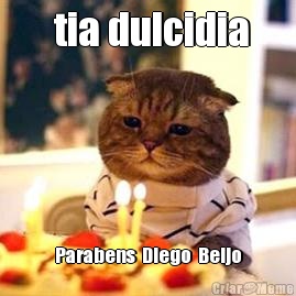  tia dulcidia Parabens  Diego  Beijo