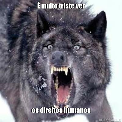 � muito triste ver os direitos humanos