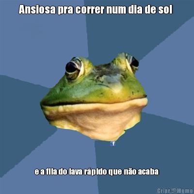 Ansiosa pra correr num dia de sol  e a fila do lava r�pido que n�o acaba