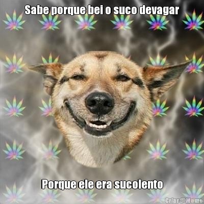 Sabe porque bei o suco devagar Porque ele era sucolento