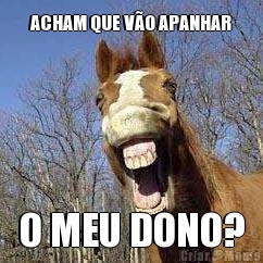 ACHAM QUE V�O APANHAR O MEU DONO?