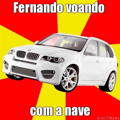 Fernando voando  com a nave