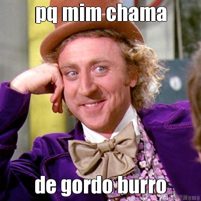 pq mim chama de gordo burro