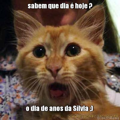 sabem que dia � hoje ? o dia de anos da S�lvia ;) 