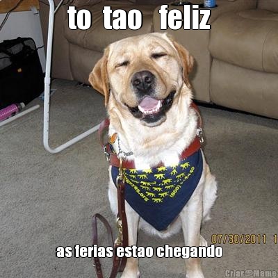 to  tao   feliz as ferias estao chegando