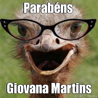 Parab�ns  Giovana Martins