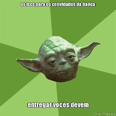 os tccs para os convidados da banca entregar voc�s devem