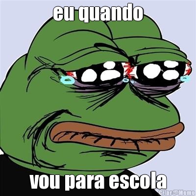 eu quando vou para escola