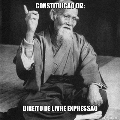 CONSTITUICAO DIZ: DIREITO DE LIVRE EXPRESSAO