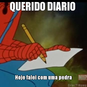 QUERIDO DIARIO  Hoje falei com uma pedra